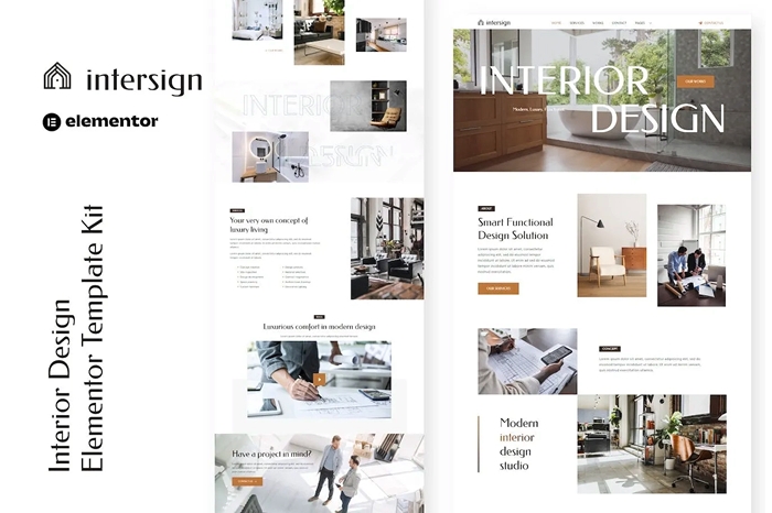 InterSign – Interior Design & Architecture Elementor Template Kit 1.0.0