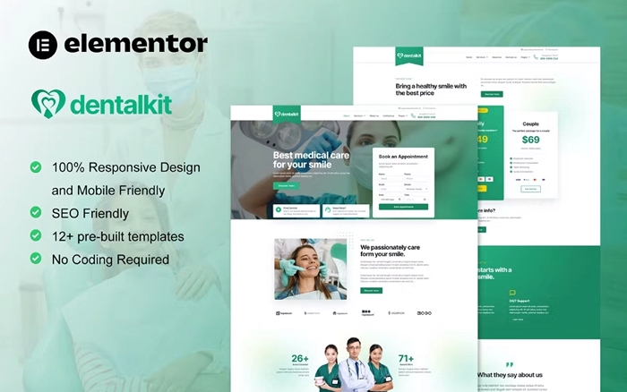 Dentalkit – Dentist & Medical Service Elementor Template Kit 1.0.0
