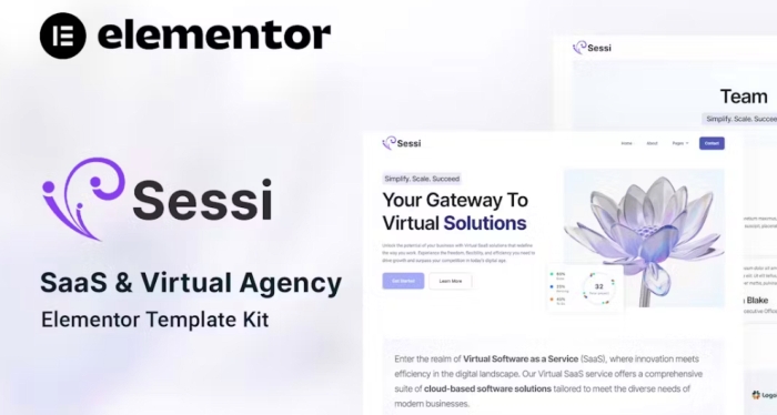 Sessi – Saas & Virtual Agency Elementor Template Kit 1.0.0