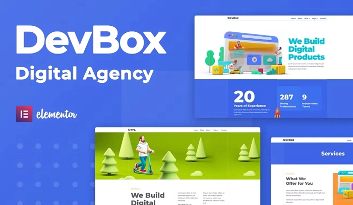 DevBox – Creative Digital Agency Elementor Template Kit 1.0.0