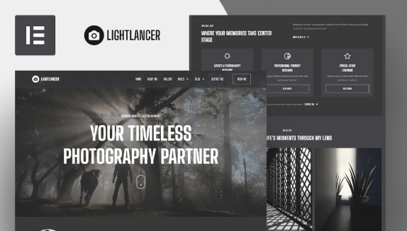 Lightlancer – Photographer Elementor Pro Template Kit 1.0.0