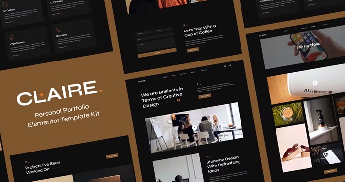 Claire – Personal Portfolio Elementor Template Kit 1.0.0