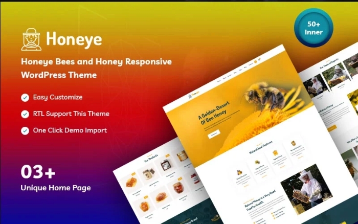 Honeye – Bees and Honey Responsive WP Theme 1.0.0