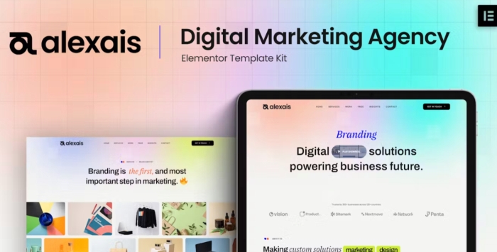 Alexais – Digital Marketing Agency Elementor Template Kit 1.0.0