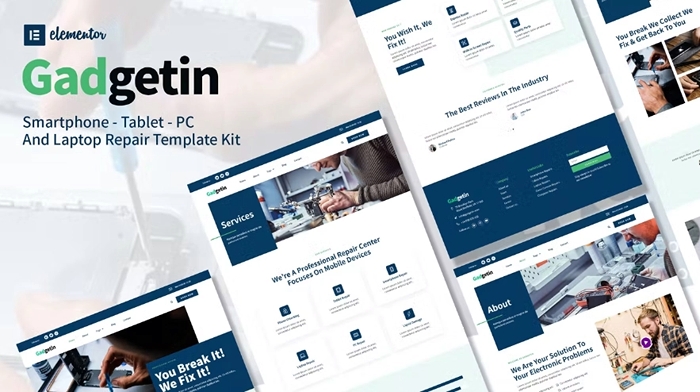 Gadgetin - Smartphone & Computer Repair Elementor Template Kit 1.0.0