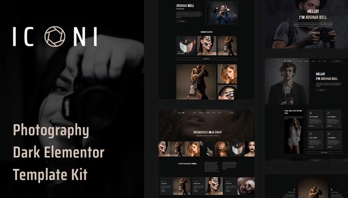 Iconi – Photography & Portfolio Elementor Template Kit 1.0.0