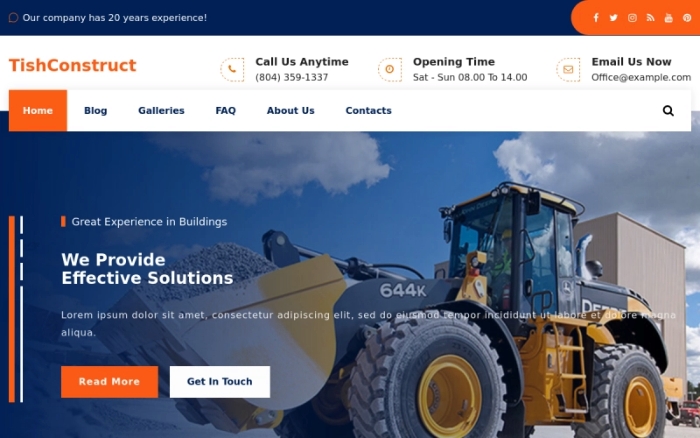 TishConstruct – Construction Company WP Theme 1.0.1
