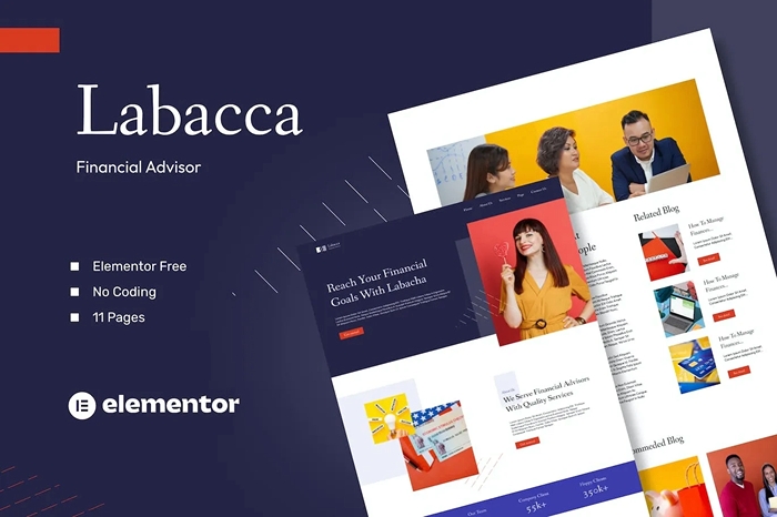 Labacca – Financial Advisor Elementor Template Kit 1.0.0