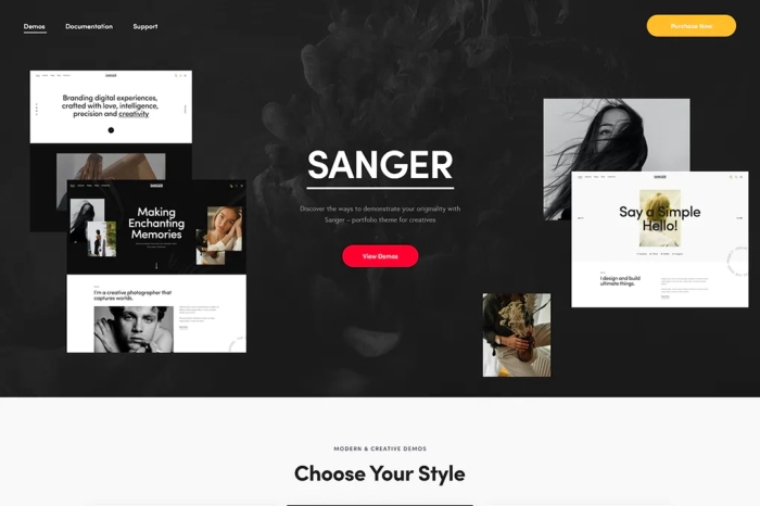 Sanger - Personal Portfolio for Creatives WP Theme 1.2.0
