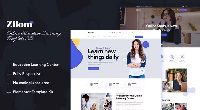 Zilom – Online Education Learning Elementor Template Kit 1.0.0