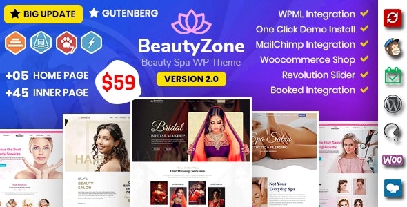 BeautyZone: Beauty Spa Salon WordPress Theme 2.0