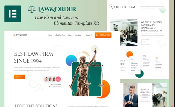 Law & Order – Law Firm and Lawyers Elementor Template Kit 1.0.0