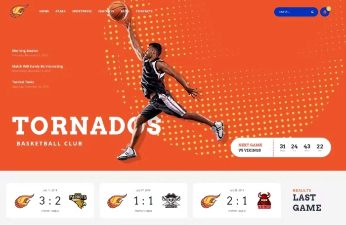 Tornados – Sports WordPress Theme 2.0.0