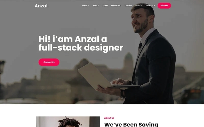 Anzal – Personal Portfolio WordPress Theme 1.0.0