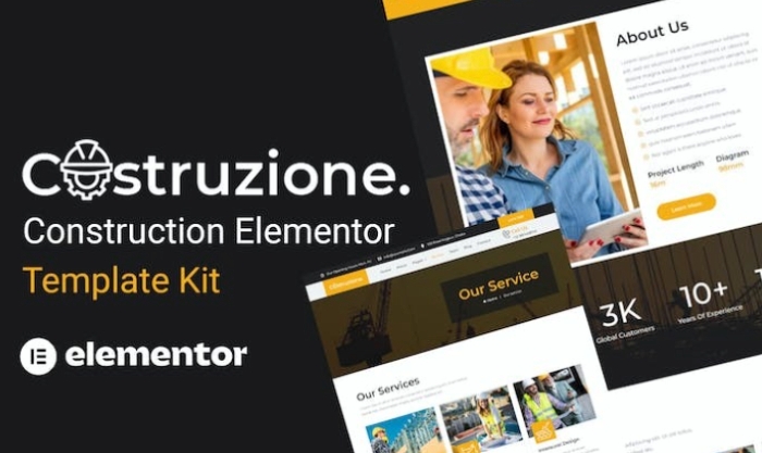 Costruzione – Construction Elementor Template Kit 1.0.0