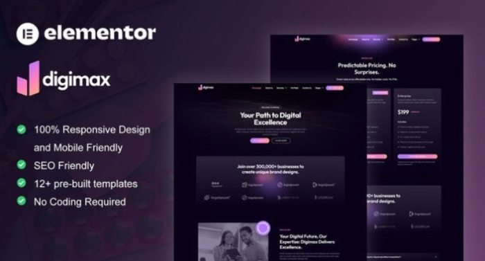 Digimax – Digital Marketing Agency Elementor Template Kit 1.0.0