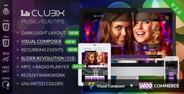 Clubix – Nightlife Music & Events WP Theme 2.3.0