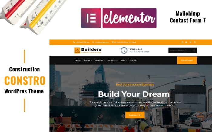 Constro – Construction WordPress Elementor 1.0.0