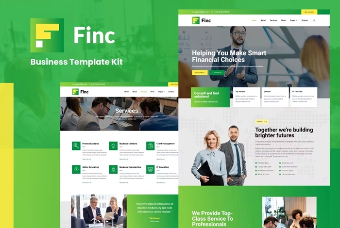 Finc – Business & Financial Elementor Template Kit 1.0.0
