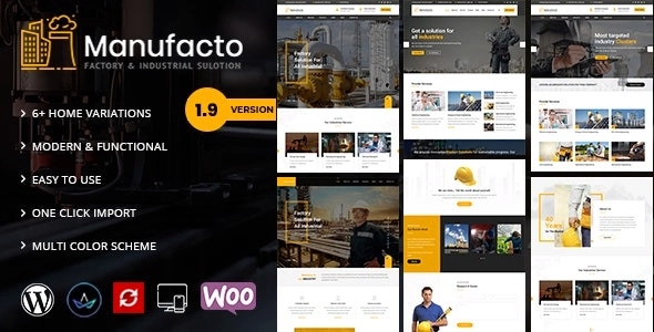 Manufacto – Factory WordPress Theme 2.4