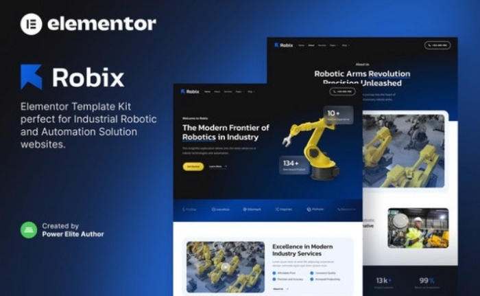 Robix – Industrial Robotic & Automation Solution Elementor Template Kit 1.0.0