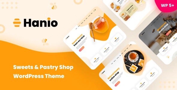 Hanio – Sweets & Pastry Shop WordPress Theme 1.95