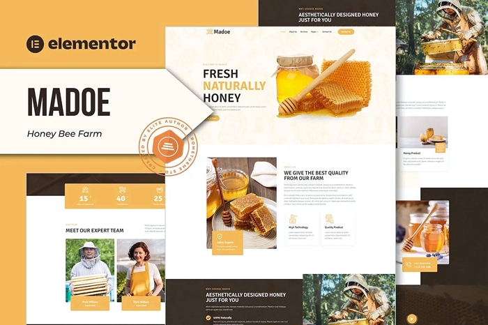 Madoe – Honey Bee Farm Elementor Template Kit 1.0.0
