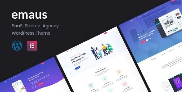 Emaus – SaaS App and Startup Elementor 1.3.4