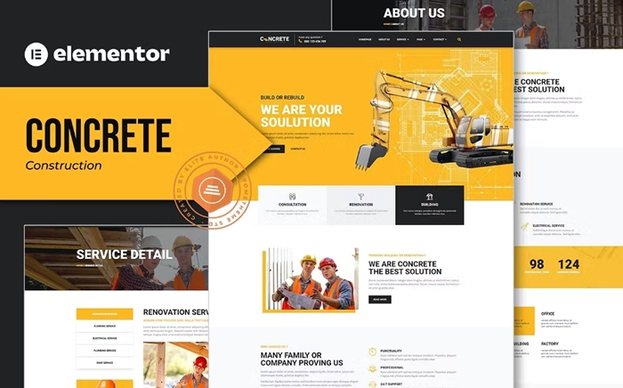 Concrete – Construction Elementor Template Kit 1.0.0