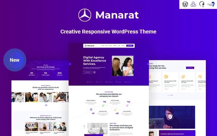 Manarat – Creative Responsive WordPress Theme 1.0.0