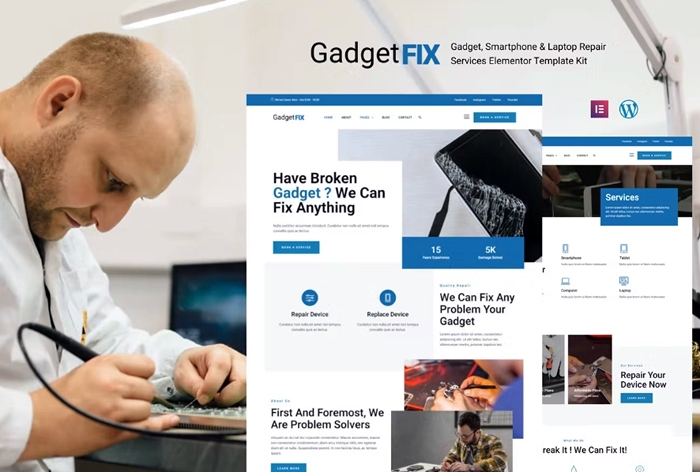 GadgetFIX – Gadget Smartphone & Laptop Repair Services Template Kit 1.0.0