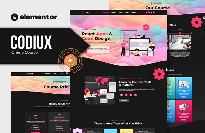 Codiux - Online Course Elementor Template Kit 1.0.0