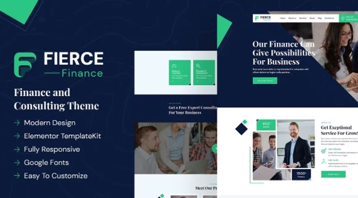 Fierce β Finance Elementor Template Kit 1.0.0
