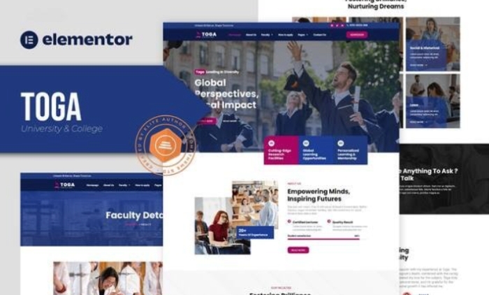 Toga – University & College Elementor Pro Template Kit 1.0.0