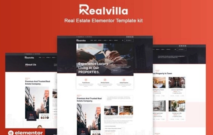 Realvilla – Real Estate Elementor Pro Template Kit 1.0.0