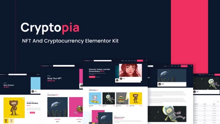 Cryptopia - NFT Crypto Sales Elementor Template Kit 1.0.0