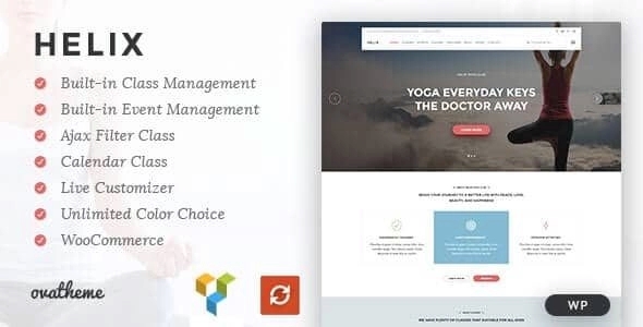 Helix - Yoga Club Calendar WordPress Theme 1.3.8