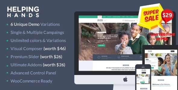 HelpingHands WordPress Theme 2.7.6