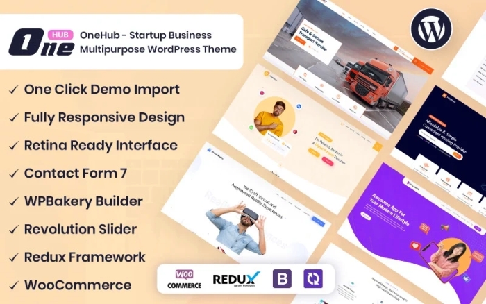 OneHub – Startup Business Multipurpose WP Theme 1.0.0