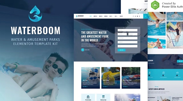 Waterboom - Water & Amusement Park Elementor Template Kit 1.0.0