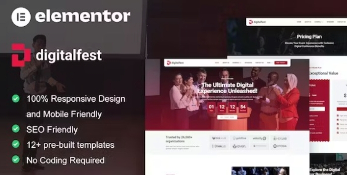 DigitalFest – Event & Conference Elementor Pro Template Kit 1.0.0