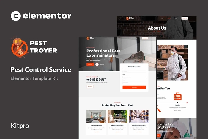 Pestroyer – Pest Control Service Elementor Template Kit 1.0.0