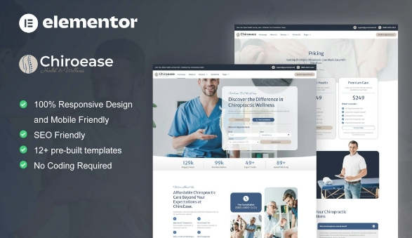 ChiroEase – Chiropractic & Physiotherapy Elementor Template Kit 1.0.0