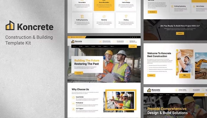 Koncrete – Construction & Building Elementor Template Kit 1.0.0