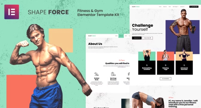 Shape Force – Fitness & Gym Elementor Template Kit 1.0.0