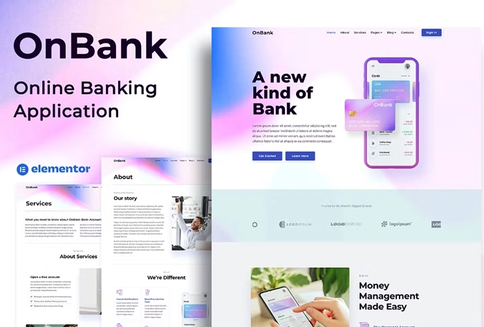 OnBank – Online Banking & Money Transfers – Elementor Kit 1.0.0