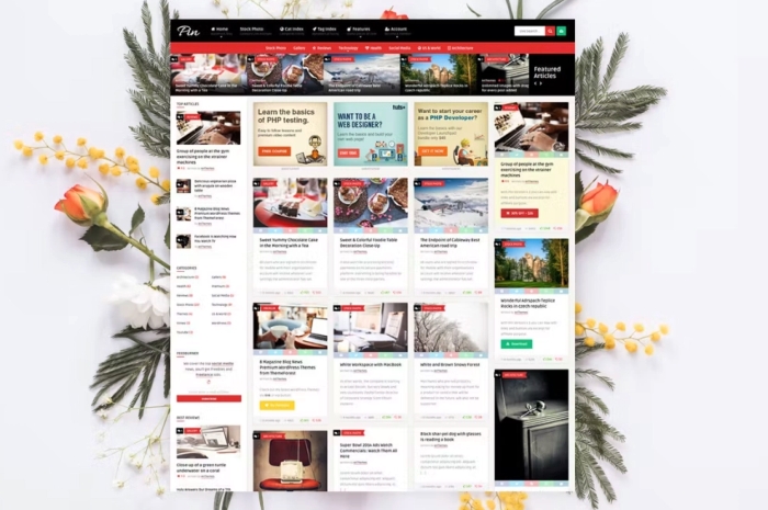 Pin = Pinterest Style Membership News Blog Theme 5.9