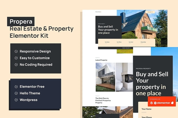Propera – Real Estate Elementor Template Kit 1.0.0