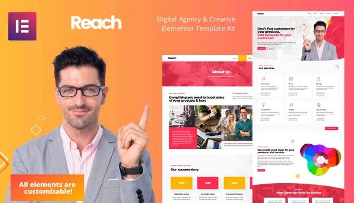 Reach – Digital Agency & Creative Elementor Template Kit 1.0.0
