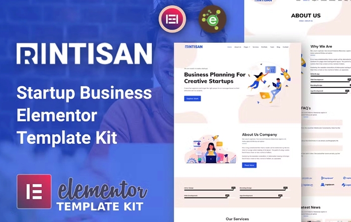 Rintisan – Startup Business Elementor Template Kit 1.0.0
